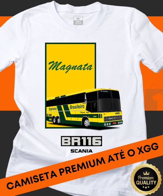 CAMISETA ESPECIAL ÔNIBUS EXPRESSO BRASILEIRO MAGNATA LEITO NIELSON DIPLOMATA