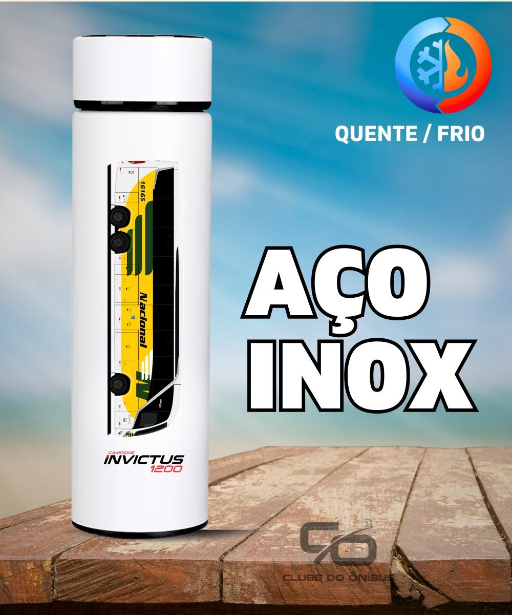 Nome do produto: GARRAFA TÉRMICA VIAÇÃO NACIONAL COMIL CAMPIONE INVICTUS 1200