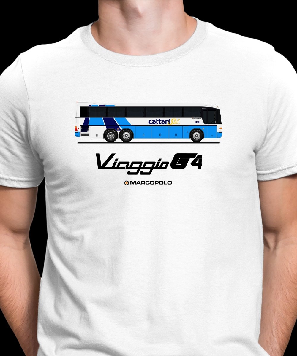 CAMISETA DESENHO ÔNIBUS CATTANI SUL MARCOPOLO G4