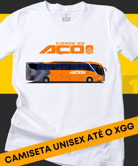 CAMISETA ÔNIBUS CIDADE DO AÇO COMIL CAMPIONE INVICTUS