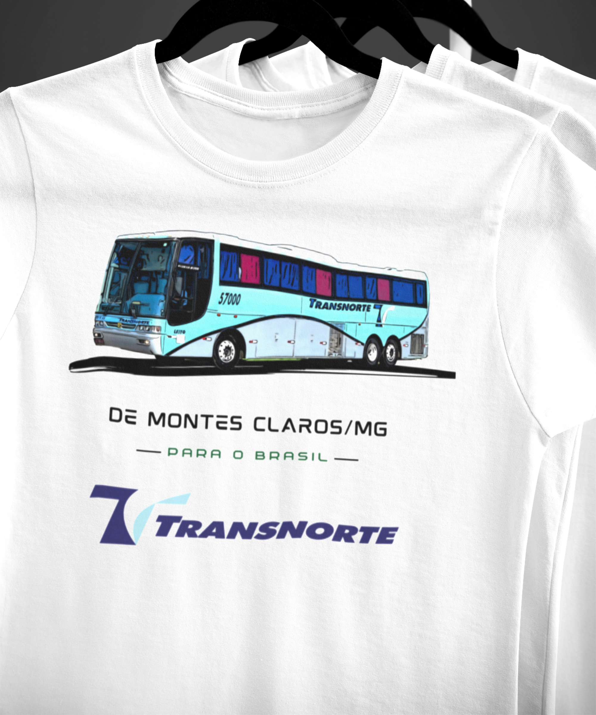 CAMISETA MASC TRANSNORTE DE MONTES CLAROS PARA O BRASIL 