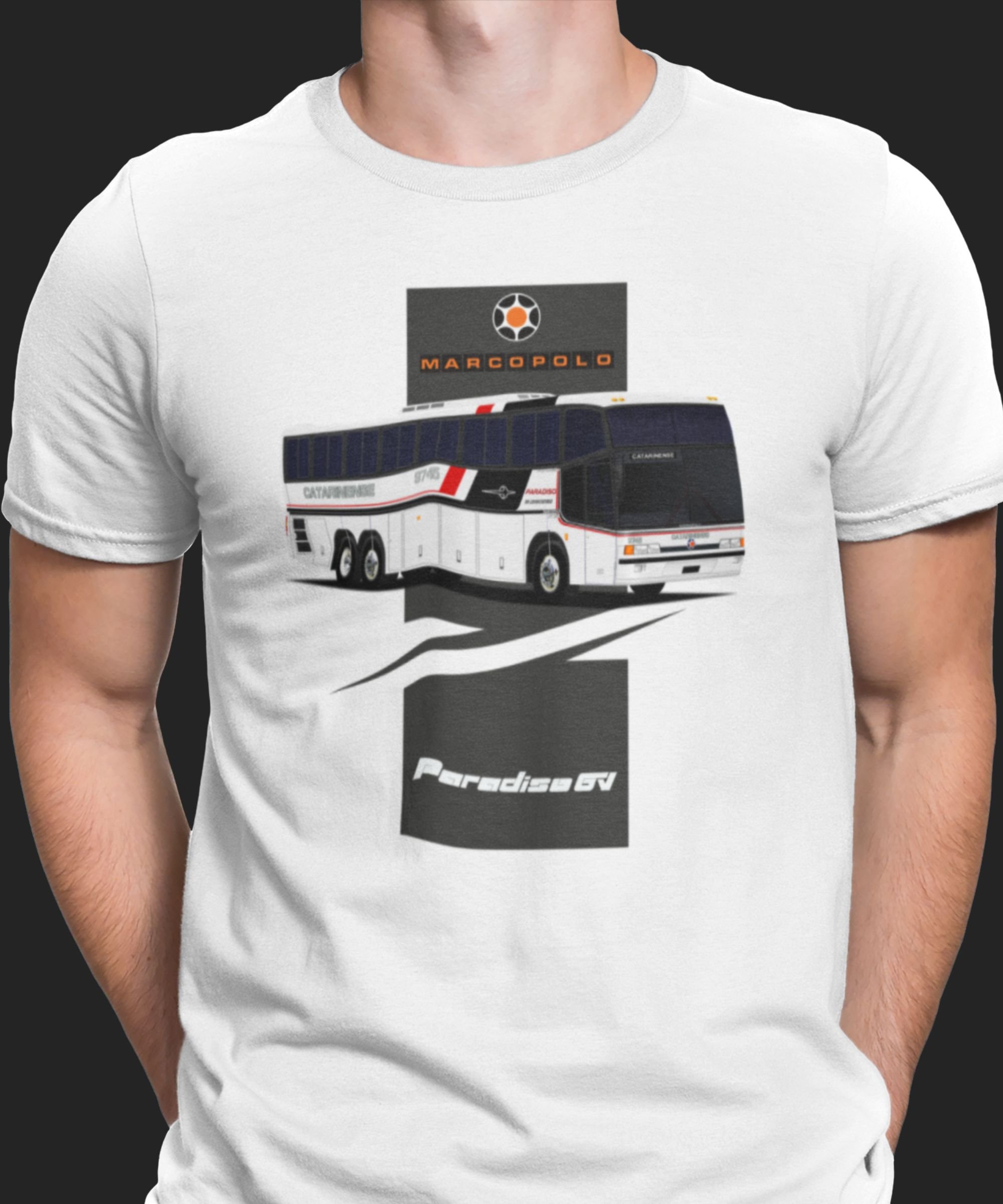 CAMISETA ONIBUS AUTO VIAÇÃO CATARINENSE MARCOPOLO PARADISO GV