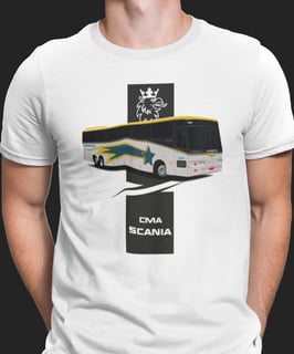 CAMISETA ÔNIBUS CMA COMETA ESTRELÃO SCANIA 