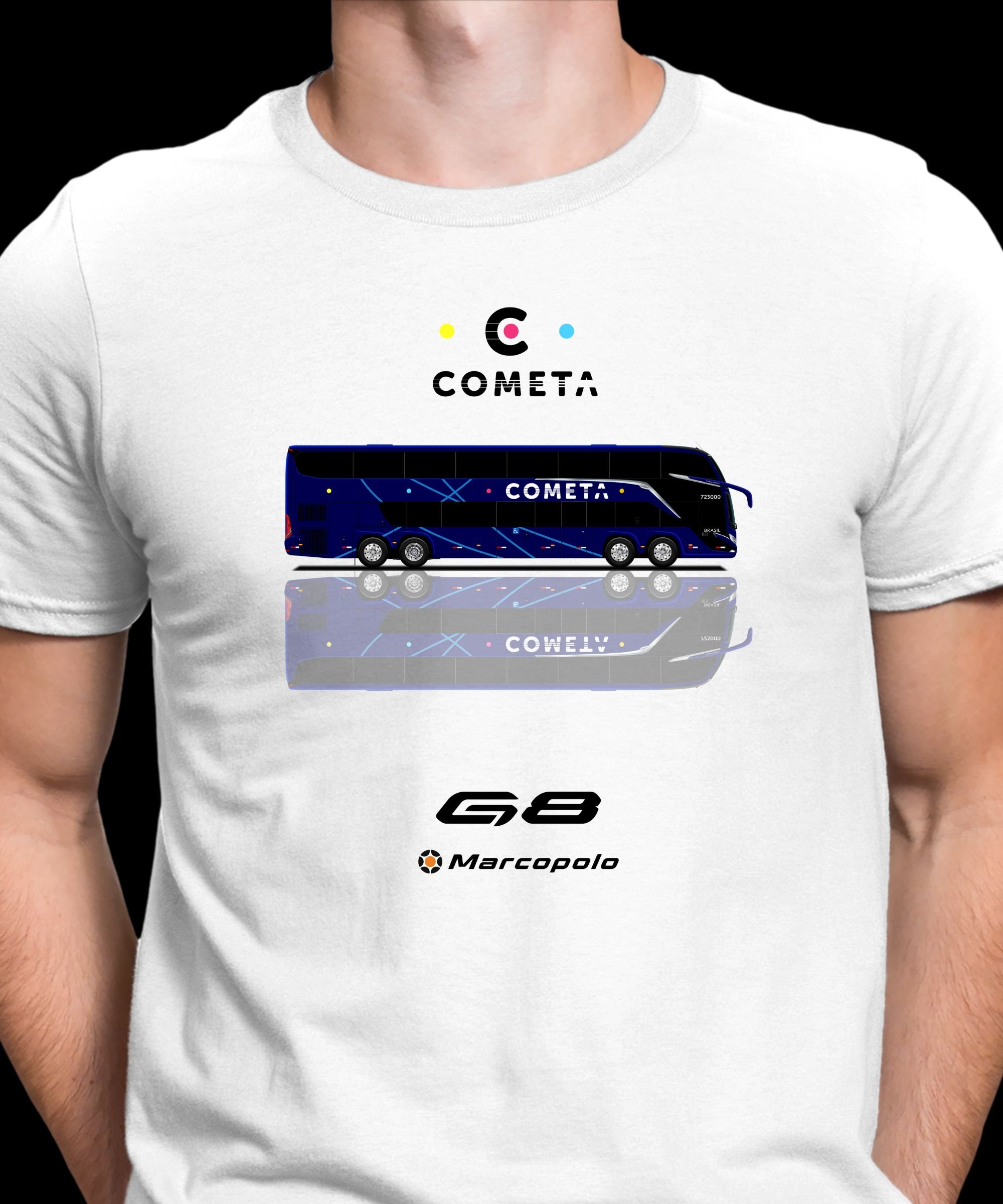 CAMISETA VIAÇÃO COMETA MARCOPOLO G8