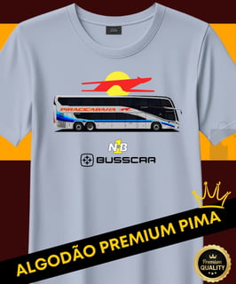 CAMISETA ALGODÃO PERUANO PIMA VIAÇÃO PIRACICABANA BUSSCAR PANORÂMICO DD NB1 