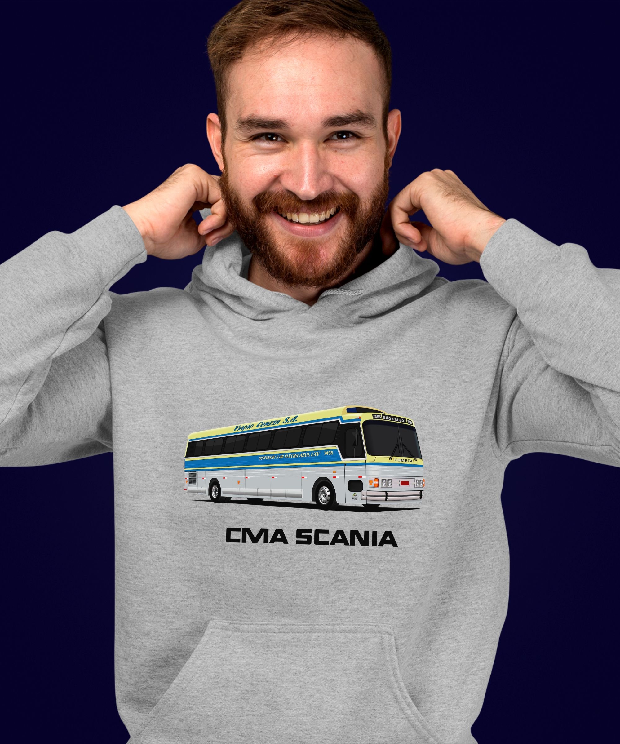 CASACO MOLETOM CMA SCANIA FLECHA AZUL 