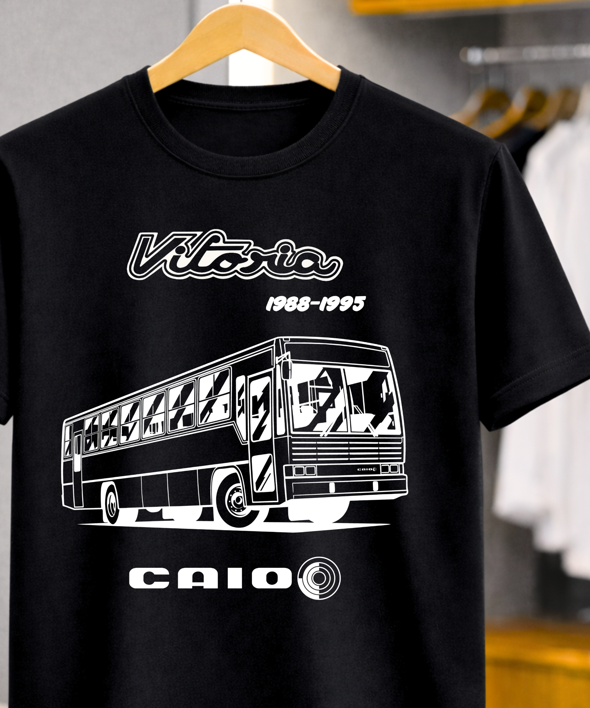 Camiseta Premium Ônibus Retrô Caio Vitória – Algodão Peruano