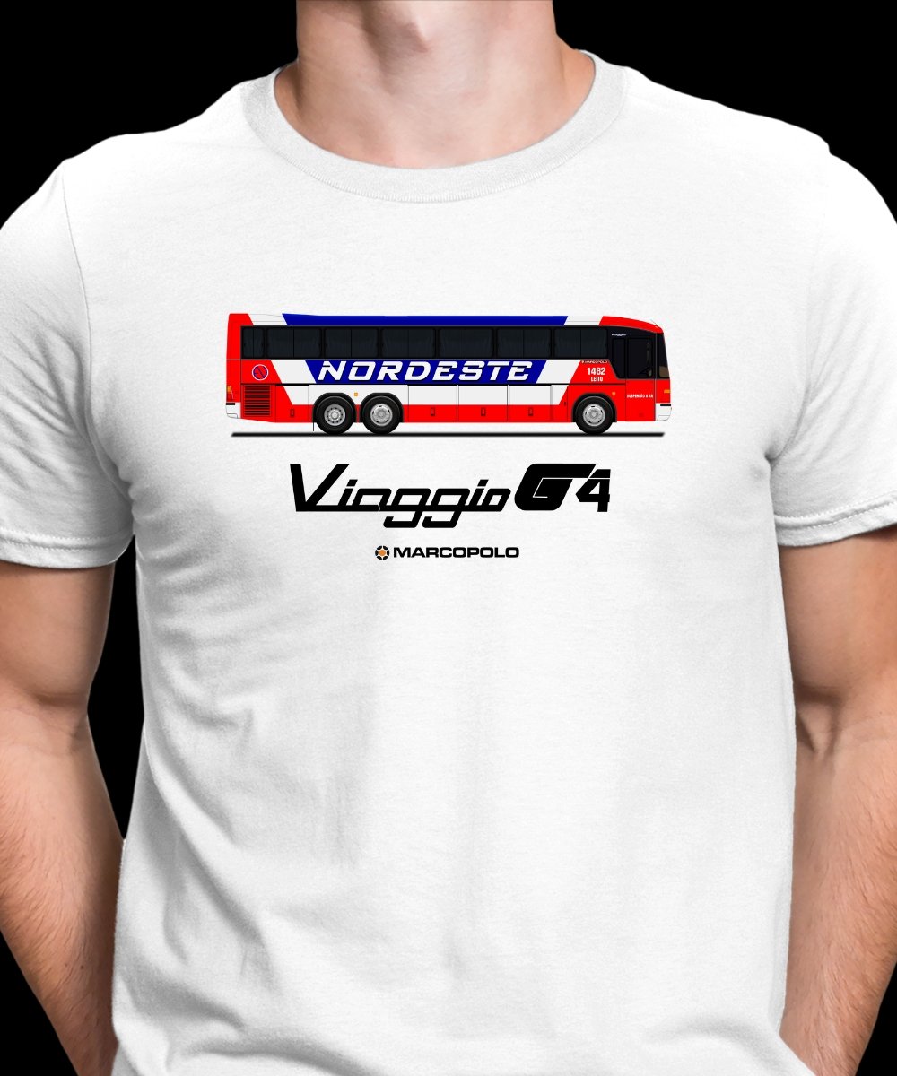 CAMISETA DESENHO ÔNIBUS EXPRESSO NORDESTE MARCOPOLO G4