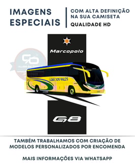 Nome do produto CAMISETA ÔNIBUS LIRIO DOS VALES MARCOPOLO G8