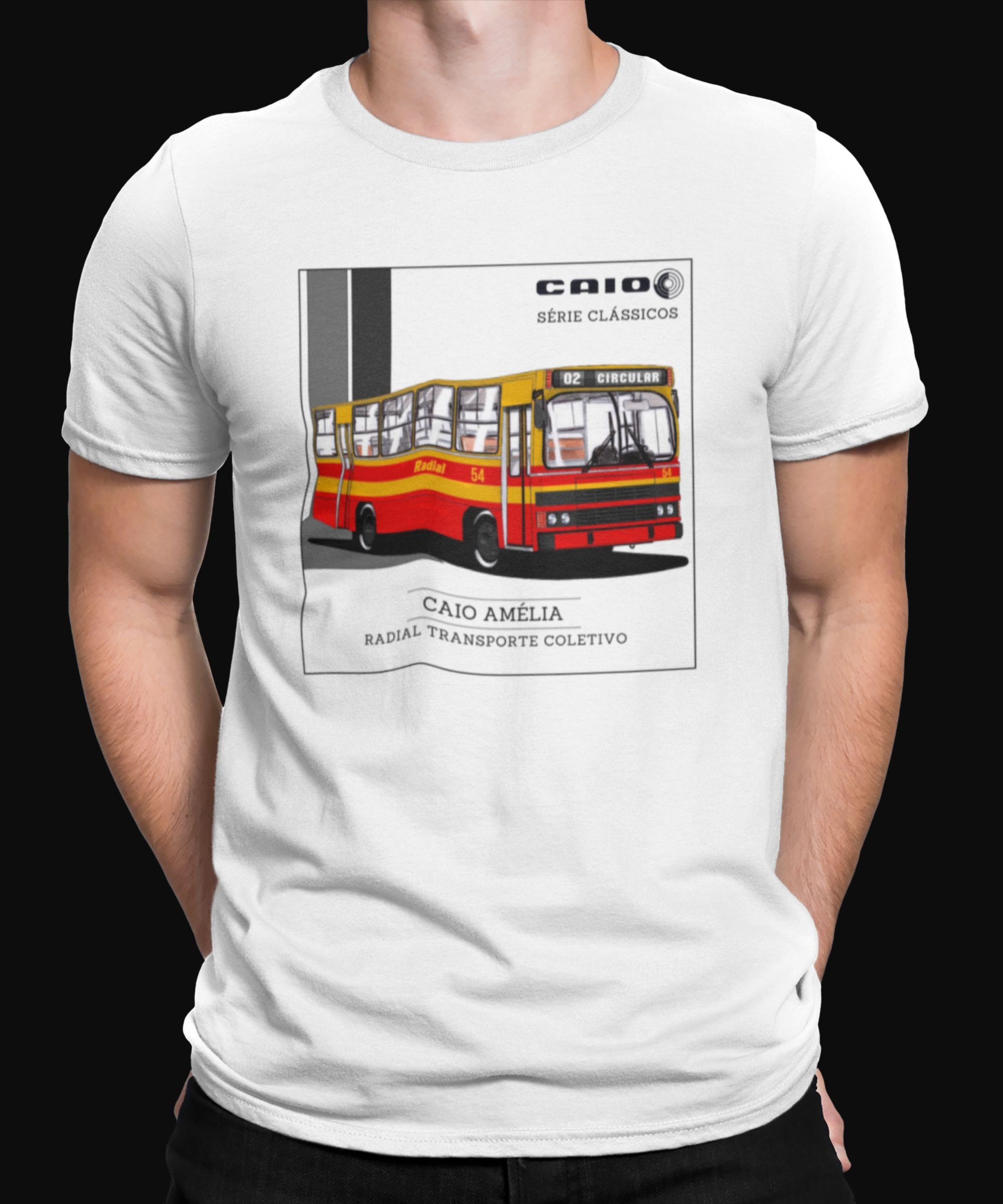 CAMISETA ÔNIBUS CAIO AMÉLIA RADIAL TRANSPORTE COLETIVO