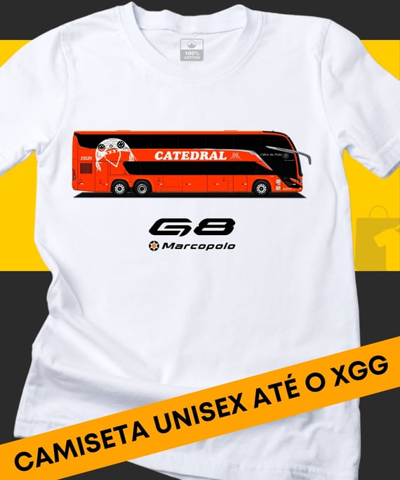 CAMISETA ÔNIBUS CATEDRAL MARCOPOLO G8