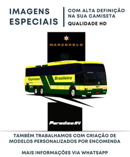 Nome do produto CAMISETA ÔNIBUS EXPRESSO BRASILEIRO MARCOPOLO GV 1150