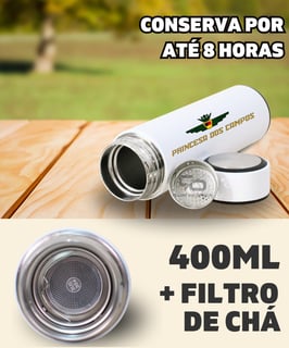 Nome do produto GARRAFA TÉRMICA PRINCESA DOS CAMPOS RETRÔ