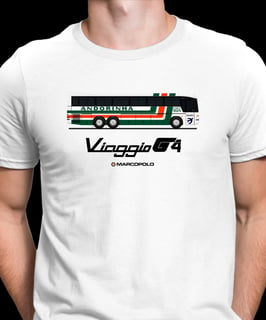 CAMISETA DESENHO ÔNIBUS ANDORINHA MARCOPOLO VIAGGIO G4 