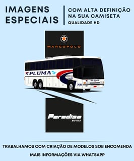 Nome do produto CAMISETA ÔNIBUS PLUMA INTERNACIONAL MARCOPOLO GV