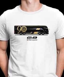 CAMISETA VIAÇÃO GARCIA 90 ANOS MARCOPOLO G8 