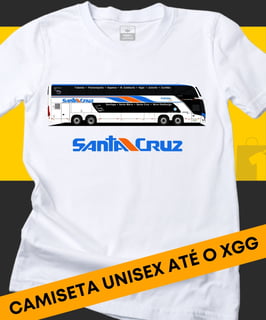 CAMISETA ÔNIBUS VIAÇÃO SANTA CRUZ VUSC BUSSCAR VISSTA BUSS DD