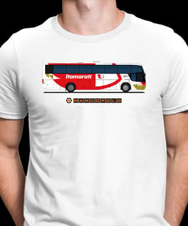 CAMISETA DESENHO ÔNIBUS EXPRESSO ITAMARATI MARCOPOLO PARADISO GV 1150 VOLVO B7R