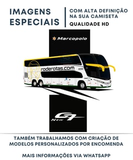 Nome do produto CAMISETA ÔNIBUS RODEROTAS (ROTAS) MARCOPOLO NEW G7