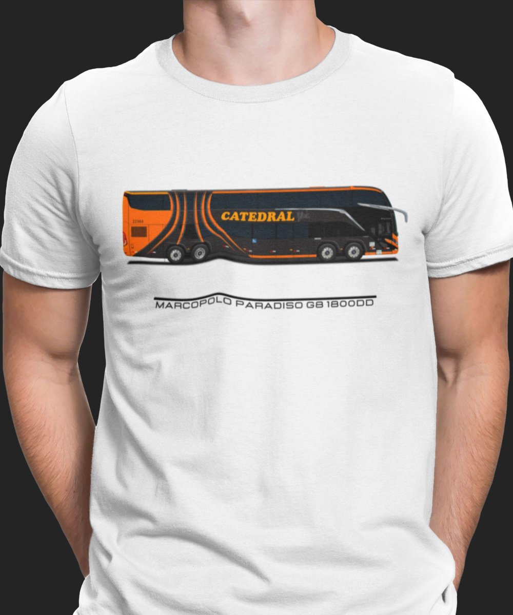 Nome do produto: CAMISETA ÔNIBUS VIAÇÃO CATEDRAL MARCOPOLO G8