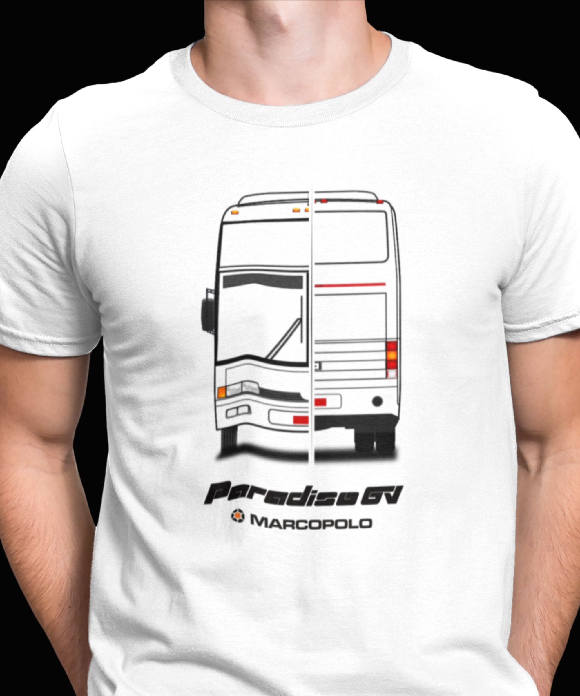 CAMISETA ÔNIBUS MARCOPOLO PARADISO GV SÉRIE TRAÇOS