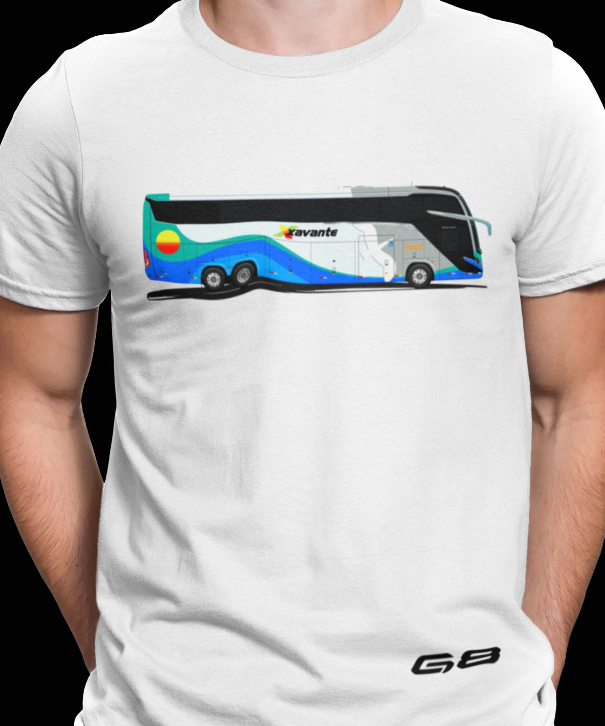 CAMISETA ÔNIBUS VIAÇÃO XAVANTE MARCOPOLO G8