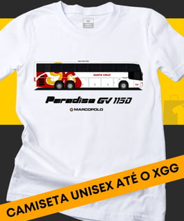 Nome do produto CAMISETA ÔNIBUS VIAÇÃO SANTA CRUZ MARCOPOLO PARADISO GV 1150