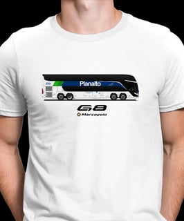 CAMISETA PLANALTO TRANSPORTES MARCOPOLO G8 