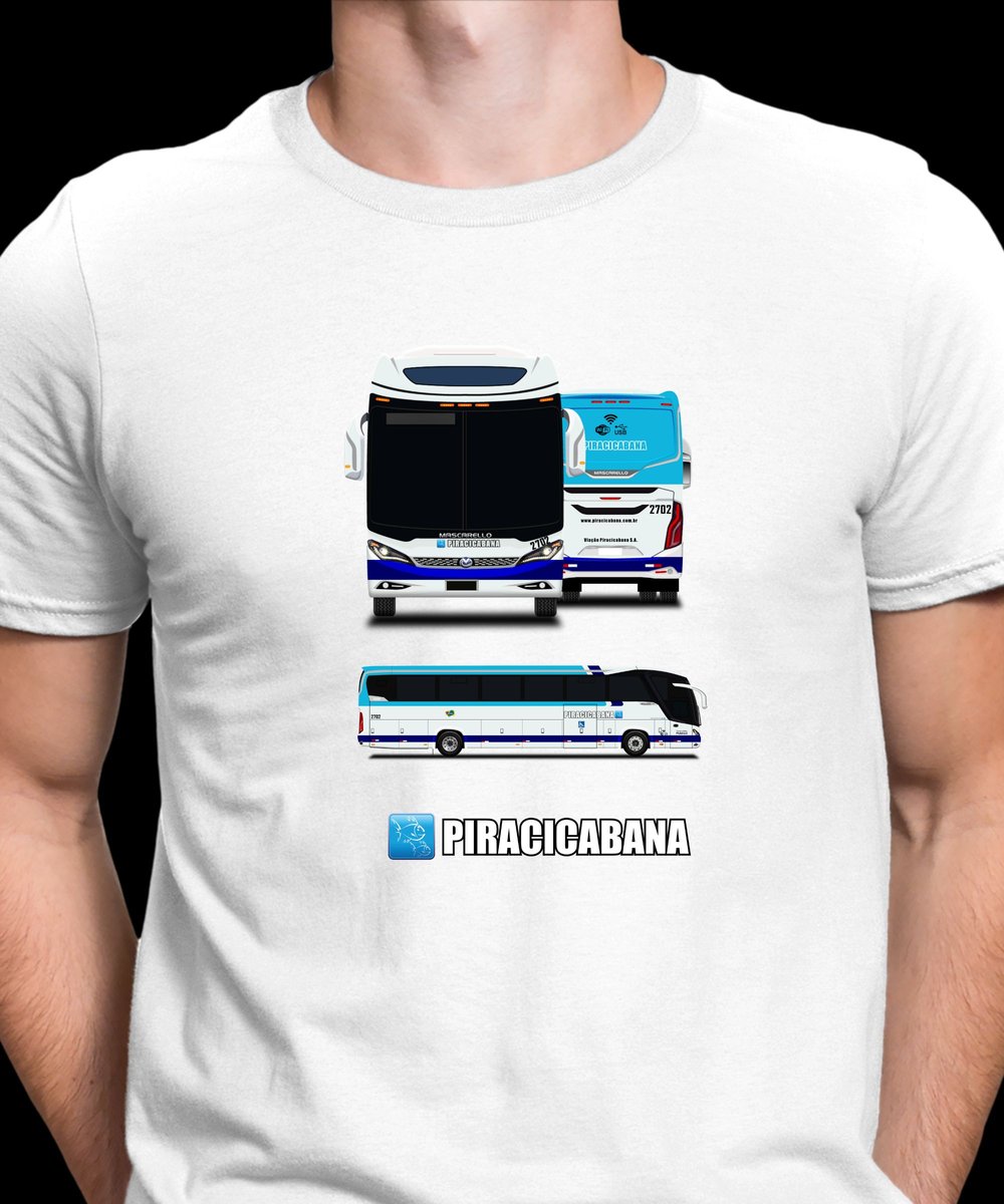 Nome do produto: CAMISETA VIAÇÃO PIRACICABANA MASCARELLO ROMA R6