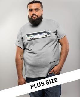 Nome do produto CAMISETA PLUS SIZE VIAÇÃO OURO E PRATA 