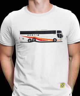 Nome do produto CAMISETA ÔNIBUS VIAÇÃO BOMFIM (SERGIPE) BUSSCAR JUM BUSS 400