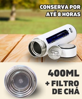 Nome do produto GARRAFA TÉRMICA VIAÇÃO COMETA MARCOPOLO G8 LOGOTIPO