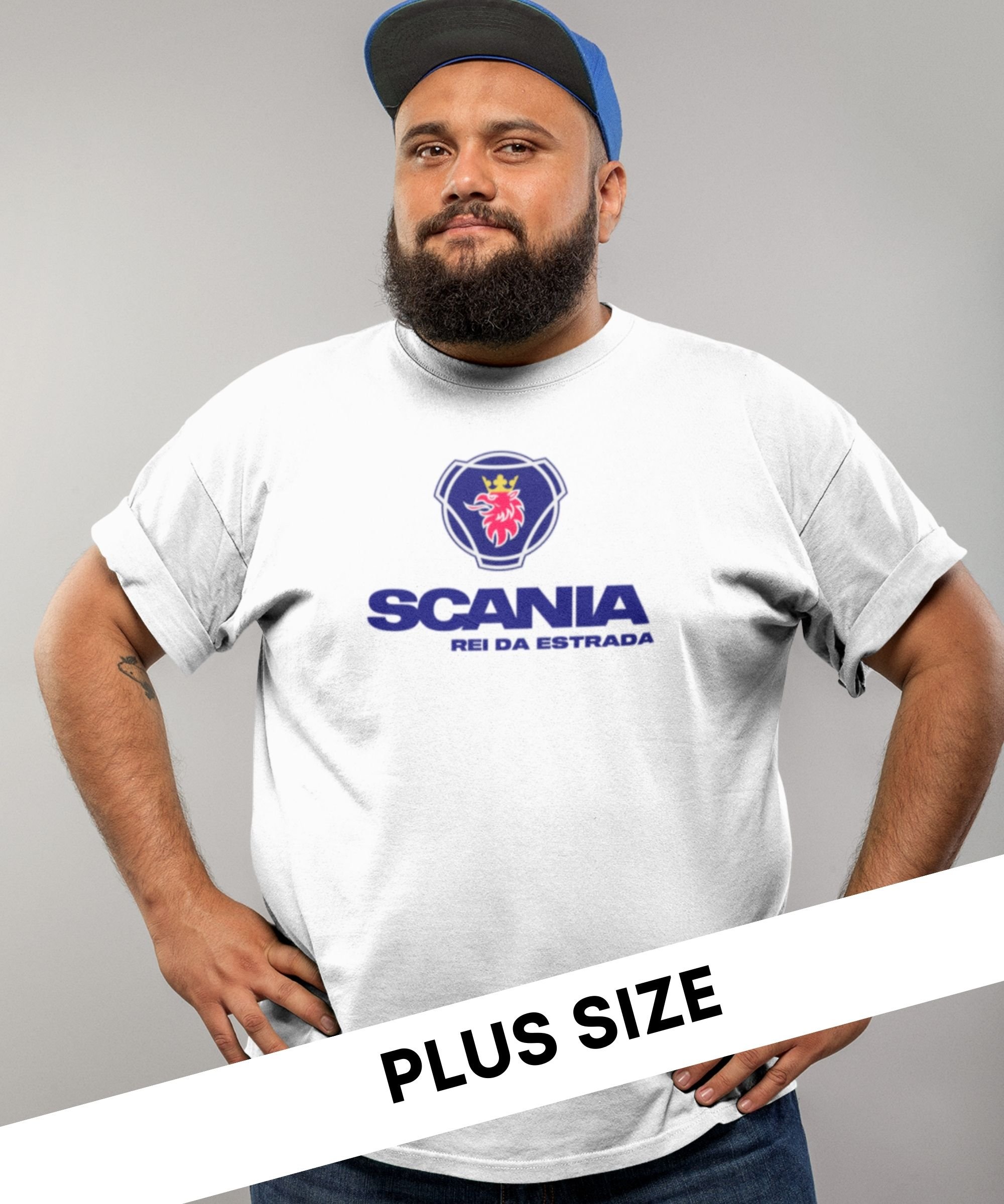 CAMISETA SCANIA REI DA ESTRADA TAMANHOS PLUS SIZE