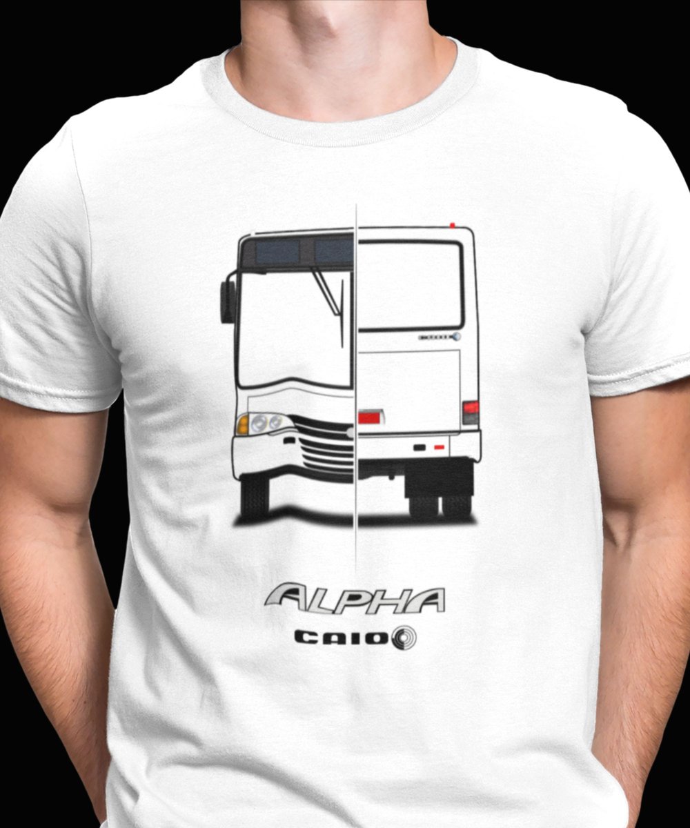 Nome do produto: CAMISETA ÔNIBUS CAIO ALPHA SÉRIE TRAÇOS