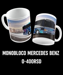 CANECA ÔNIBUS RODOVIÁRIO PINTURA DE LANÇAMENTO MERCEDES BENZ MONOBLOCO O-400RSD