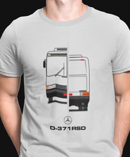 CAMISETA ÔNIBUS MERCEDES BENZ O-371 SÉRIE TRAÇOS