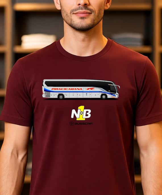 CAMISETA ÔNIBUS VIAÇÃO PIRACICABANA BUSSCAR VISSTA BUSS  NB1
