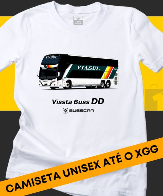 CAMISETA ÔNIBUS VIASUL VENÂNCIO AIRES BUSSCAR VISSTA BUSS DD