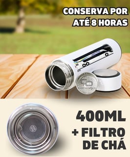 Nome do produto GARRAFA TÉRMICA MARCOPOLO G8 VIAÇÃO OURO E PRATA 