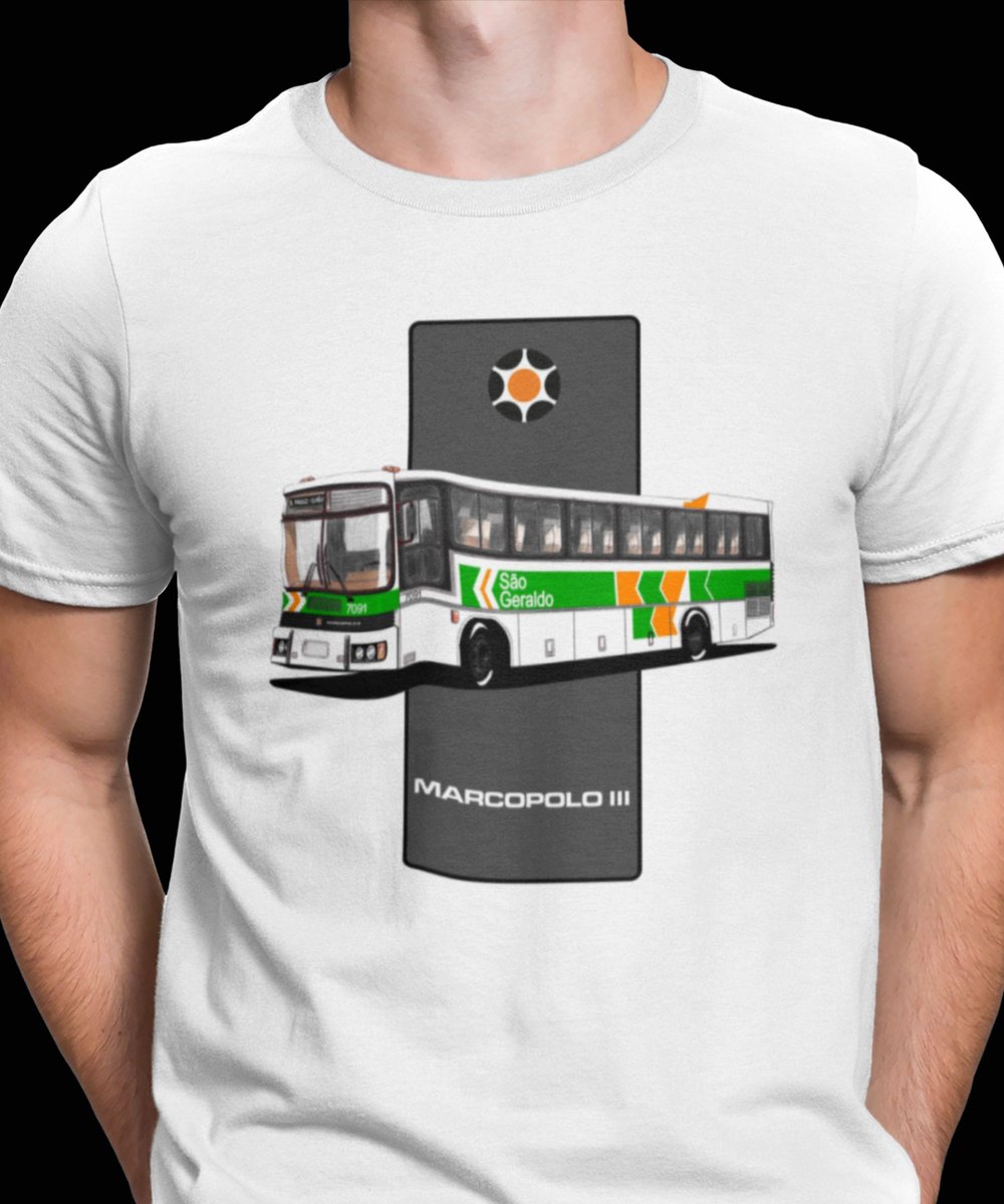 Nome do produto: CAMISETA ÔNIBUS SÃO GERALDO MARCOPOLO III