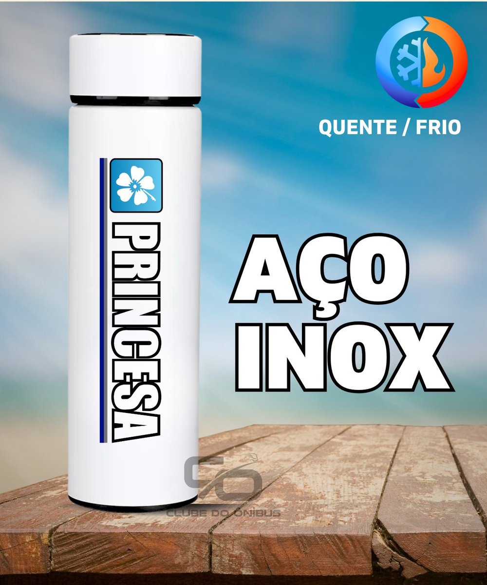 Nome do produto: GARRAFA TÉRMICA PRINCESA DO NORTE LOGOTIPO