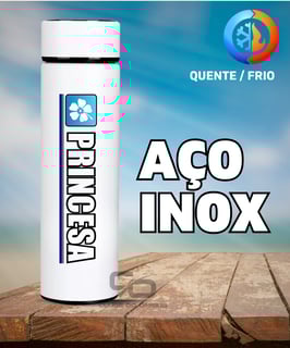 Nome do produto GARRAFA TÉRMICA PRINCESA DO NORTE LOGOTIPO
