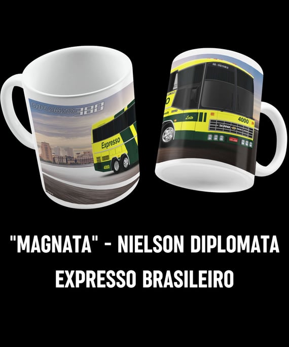 CANECA ÔNIBUS MAGNATA EXPRESSO BRASILEIRO NIELSON DIPLOMATA