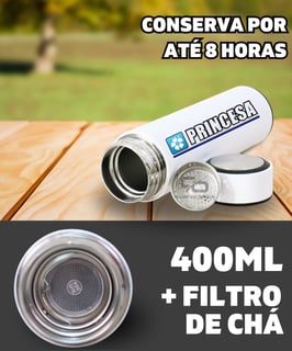 Nome do produto GARRAFA TÉRMICA PRINCESA DO NORTE LOGOTIPO
