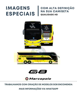 Nome do produto CAMISETA ÔNIBUS MARCOPOLO G8 VIAÇÃO ITAPEMIRIM 