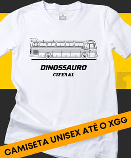 Nome do produto CAMISETA ÔNIBUS VIAÇÃO COMETA CIFERAL DINOSSAURO 