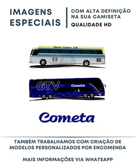 Nome do produto CAMISETA ÔNIBUS VIAÇÃO COMETA A EVOLUÇÃO 