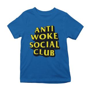 Nome do produto Camiseta Anti Woke - Vermelha e Azul, unissex