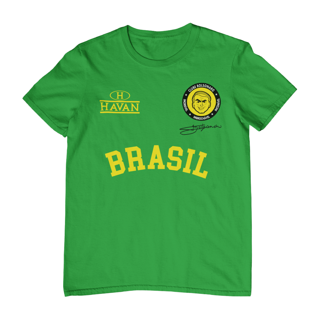 Camiseta Time Bolsonaro - Verde e Azul, unissex