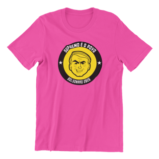 Camiseta Supremo é o Povo - Azul e Rosa, unissex